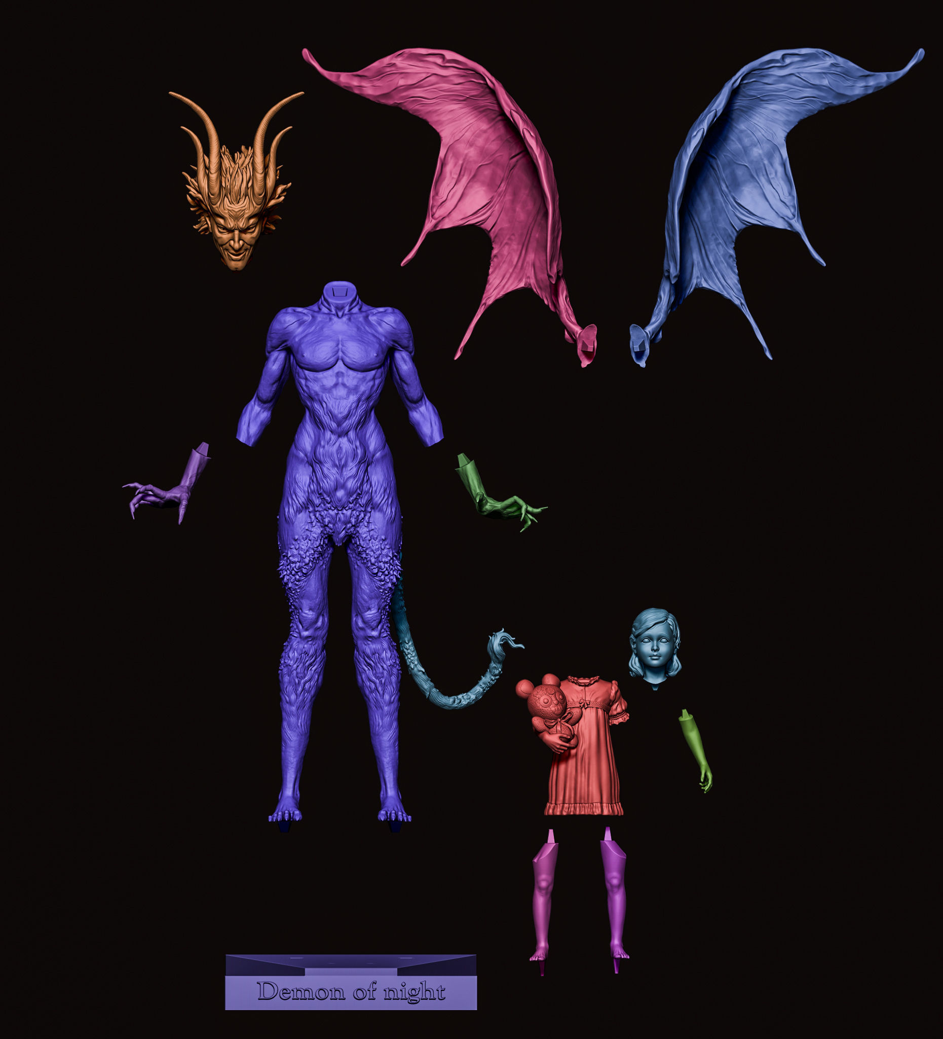 Demon of Night 3D print model_9