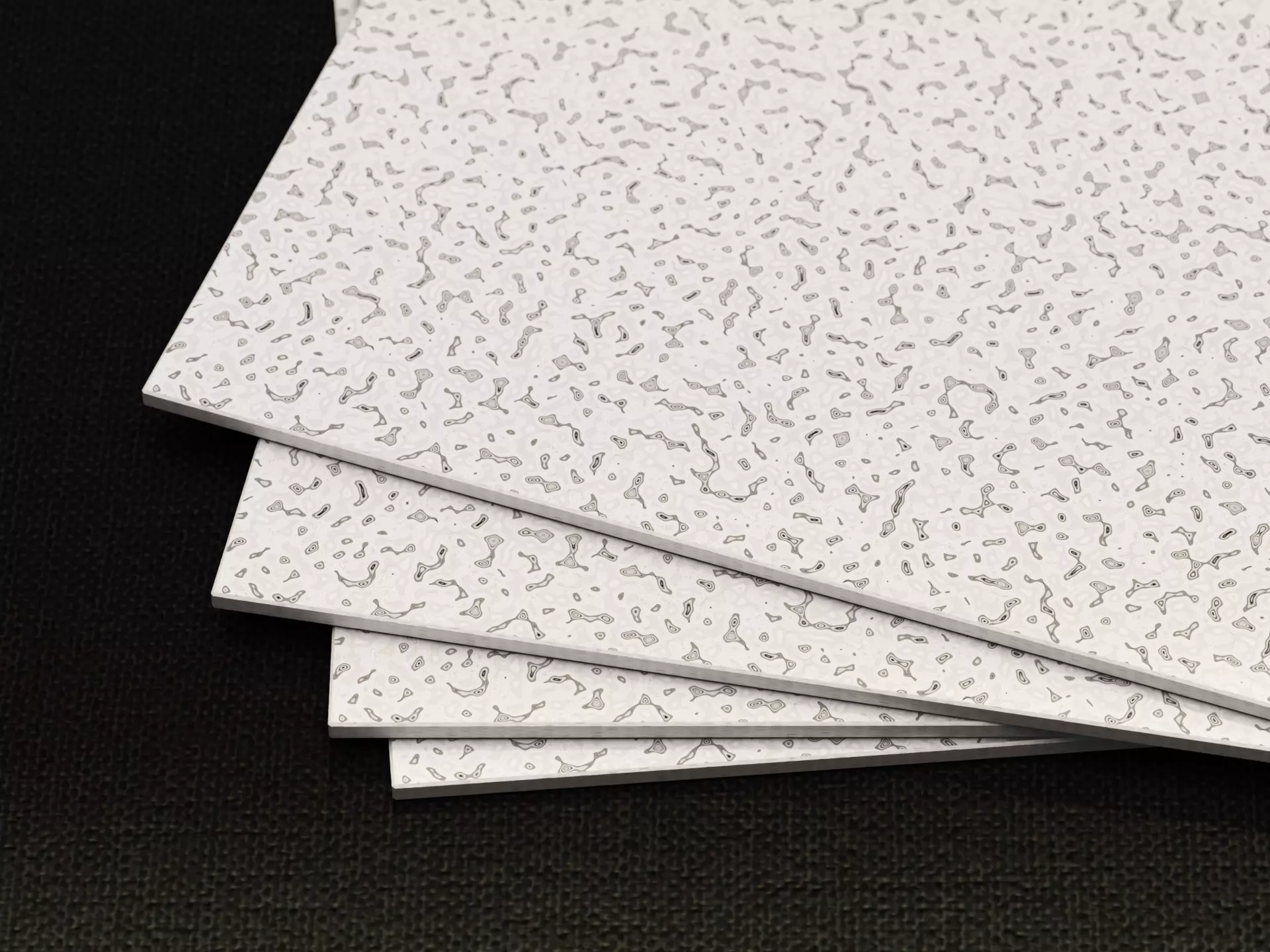 Low-Poly Mineral Fiber Ceiling Tile Free 3D model