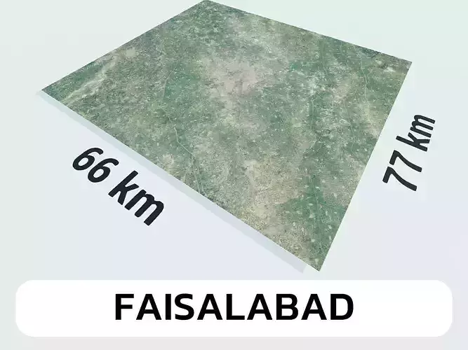 Faisalabad Pakistan City Landscape 3D Model 3D model