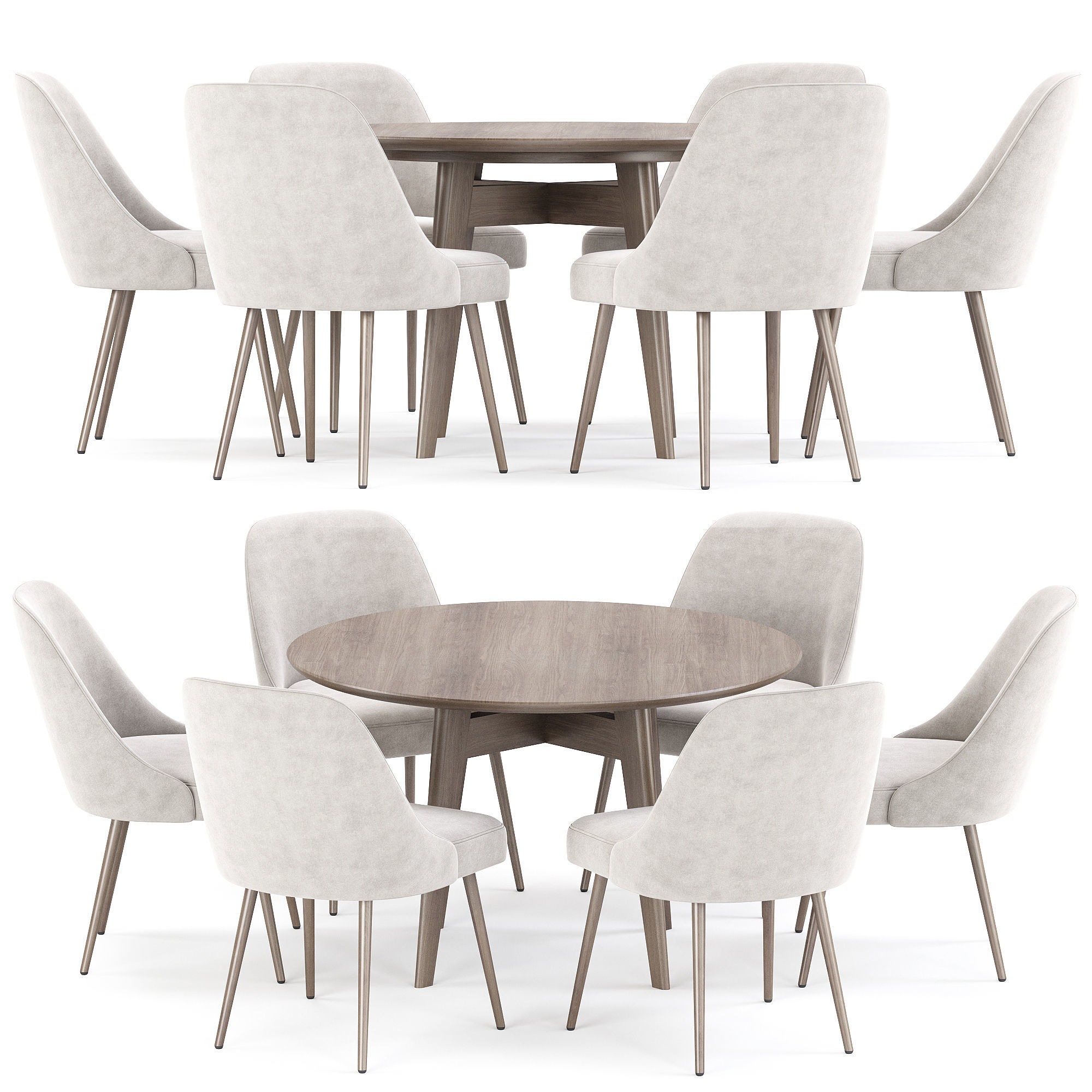 dining set 75 3D model_8