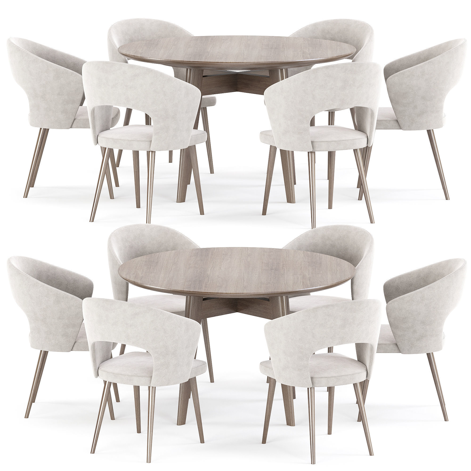 dining set 76 3D model_8