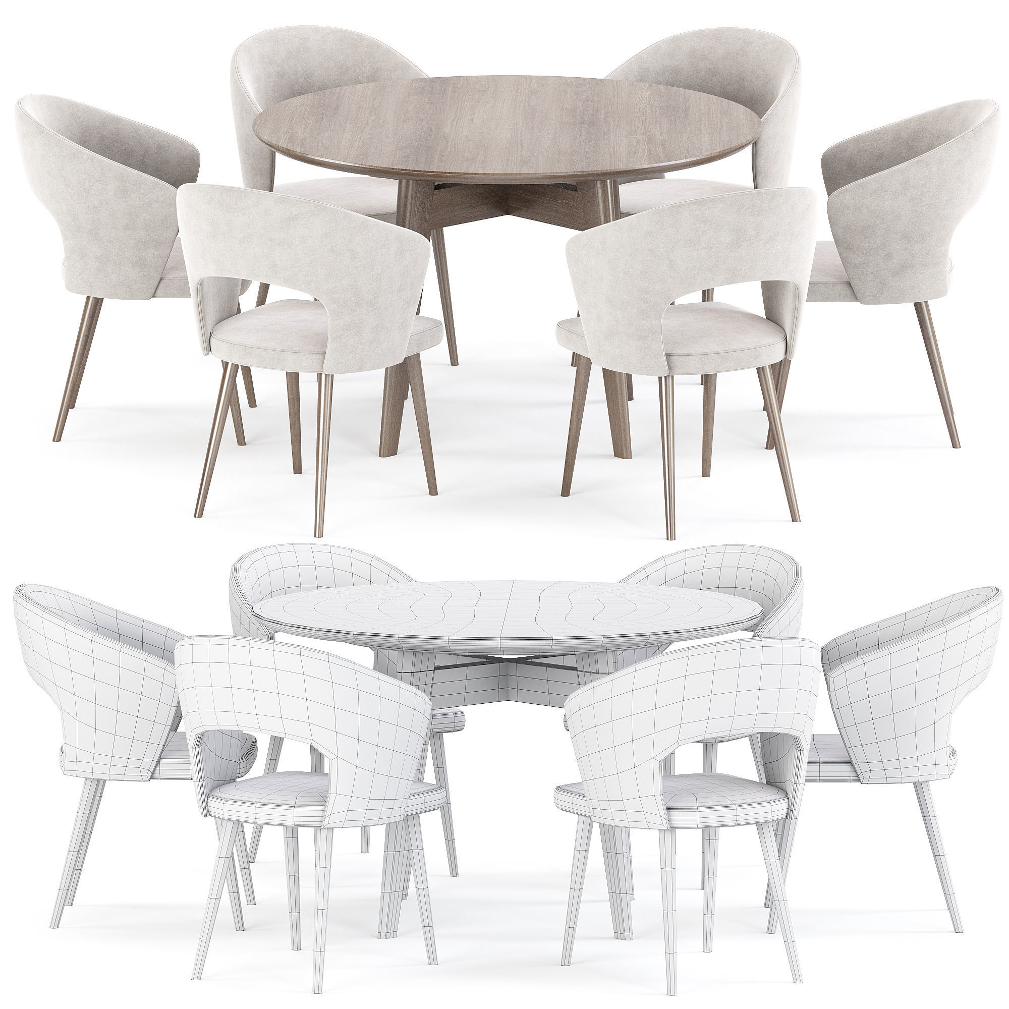 dining set 76 3D model_9