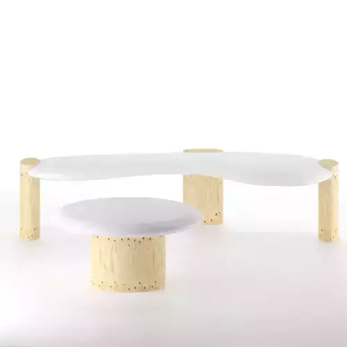 sassolino burl wood nesting side tables by athena calderone