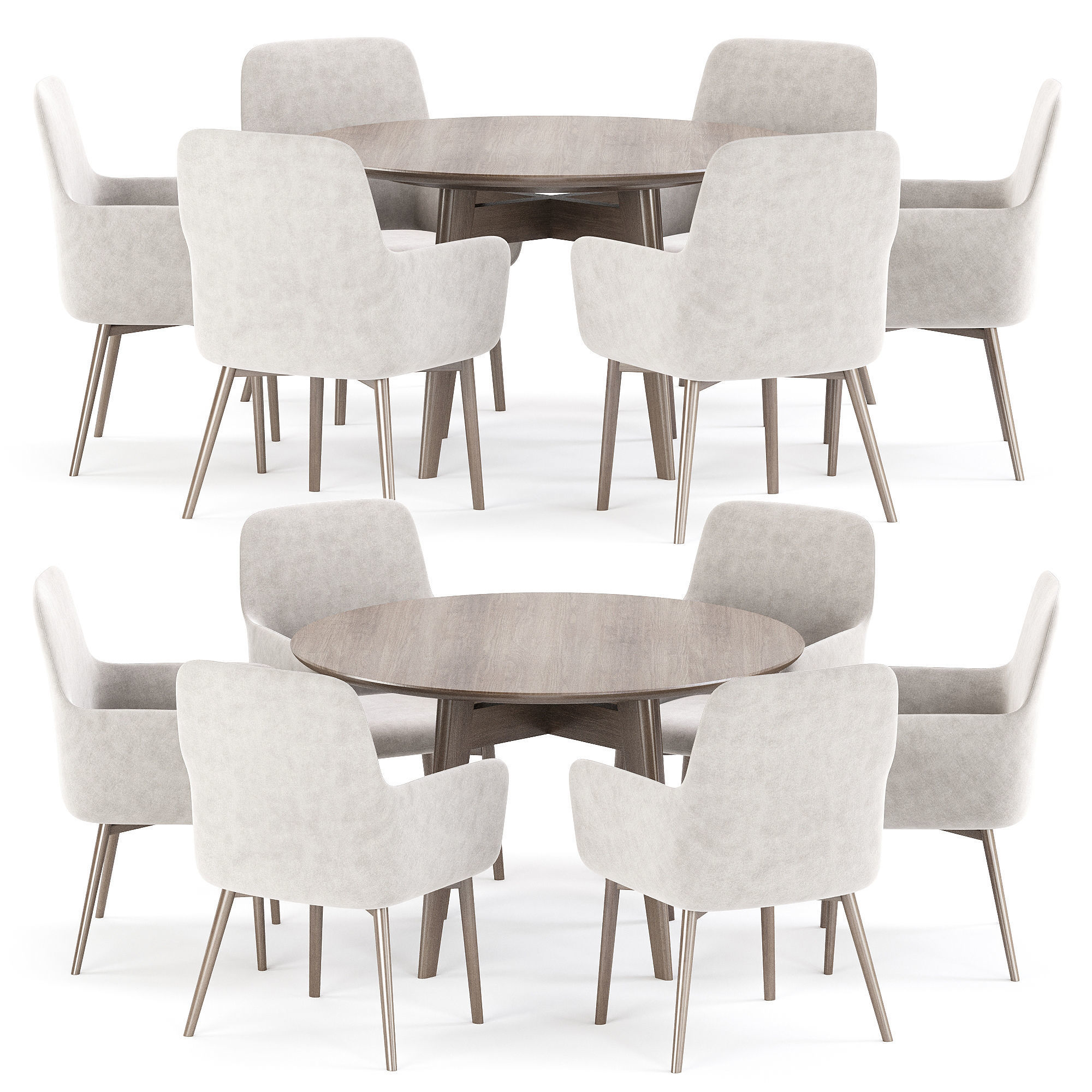 dining set 78 3D model_6