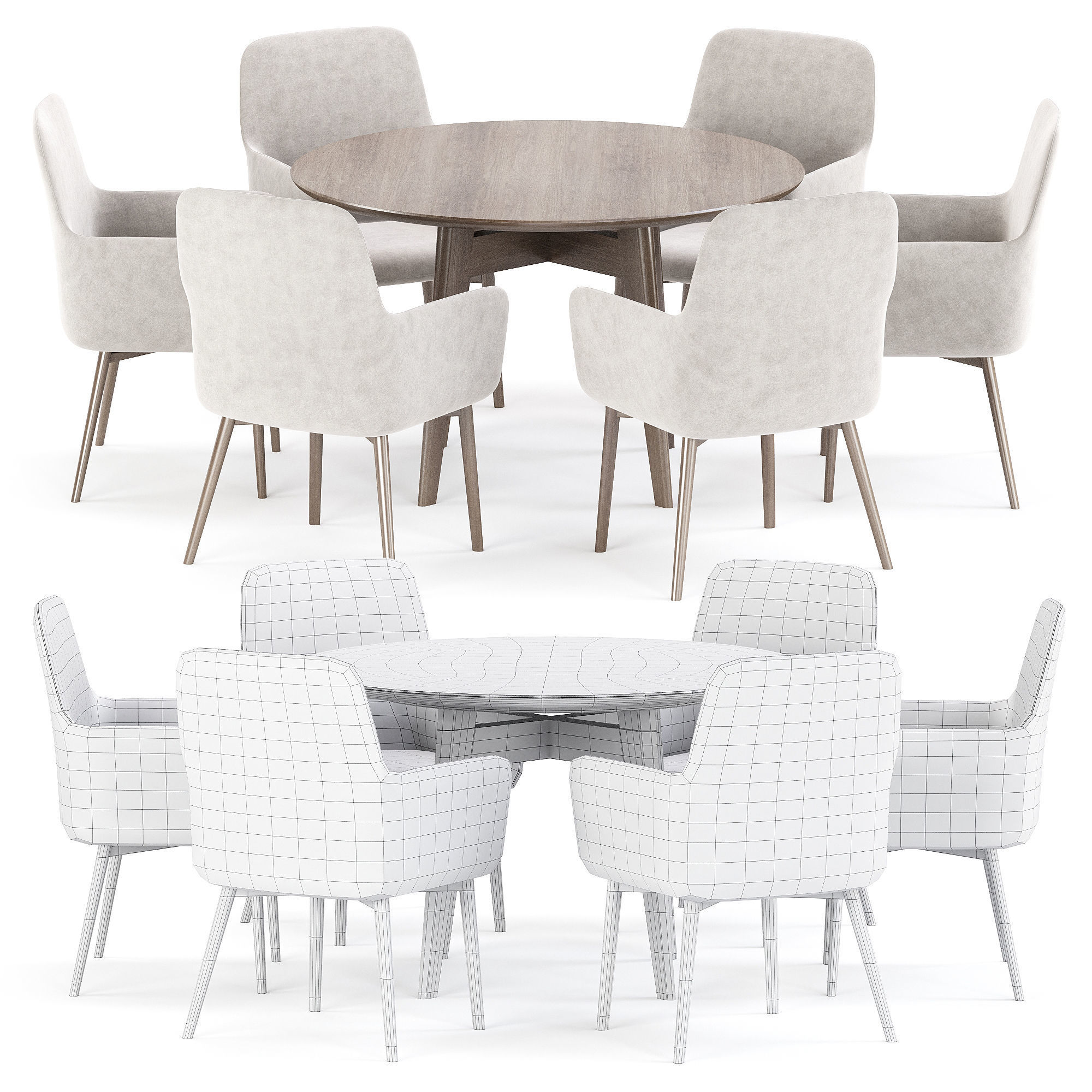dining set 78 3D model_11