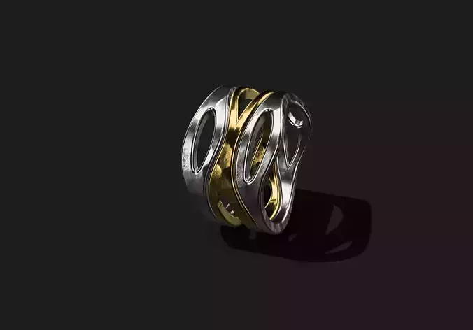 3D printble woman ring 
