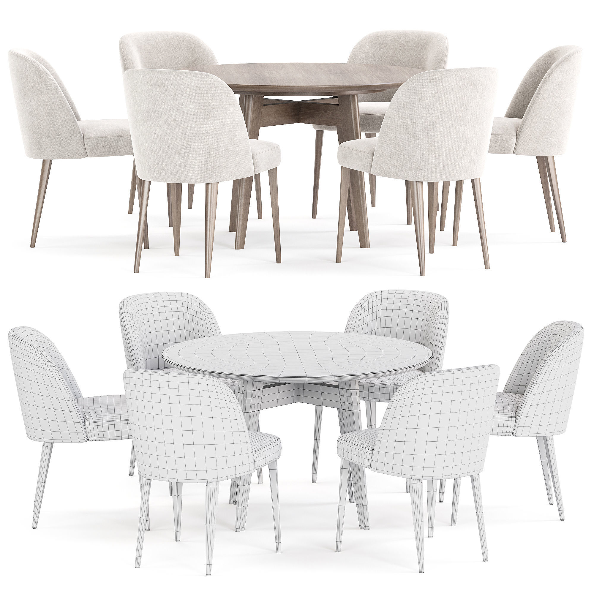 dining set 80 3D model_10