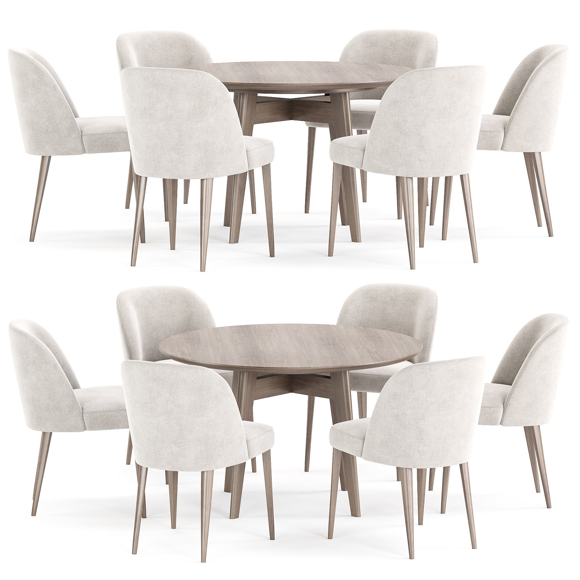 dining set 80 3D model_9