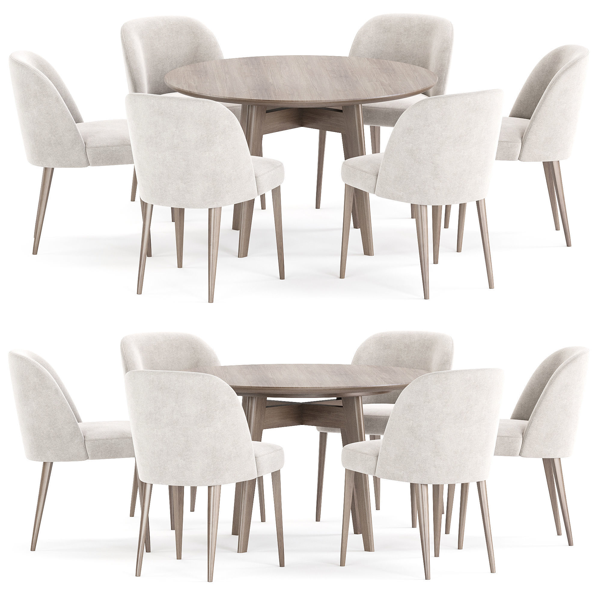 dining set 80 3D model_4