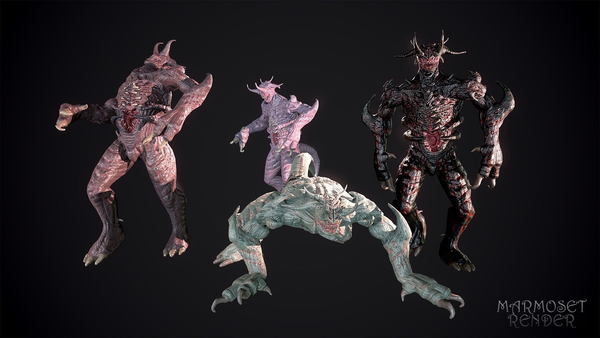 Infernal Demon Low-poly 3D model_8