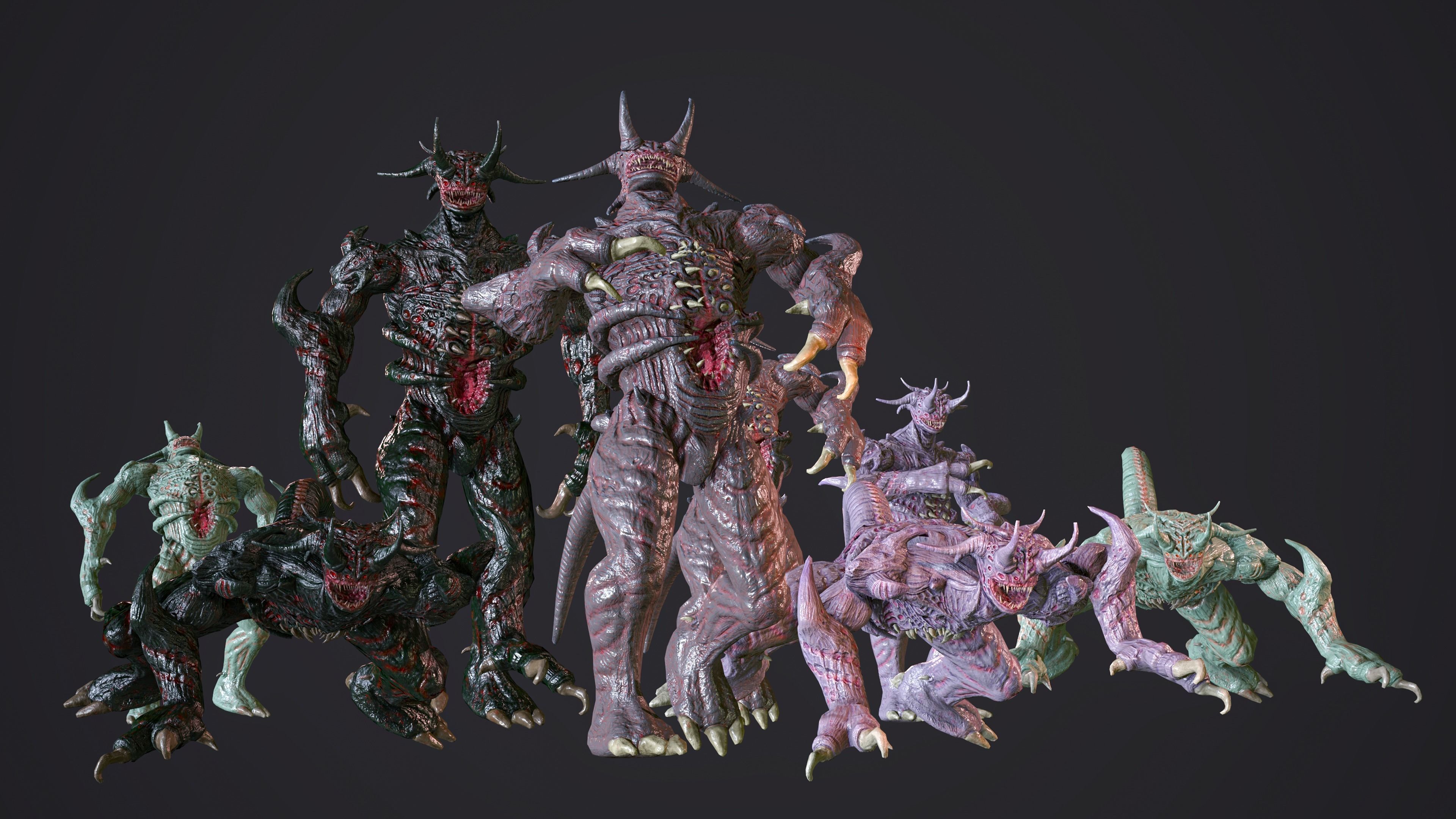 Infernal Demon Low-poly 3D model_10