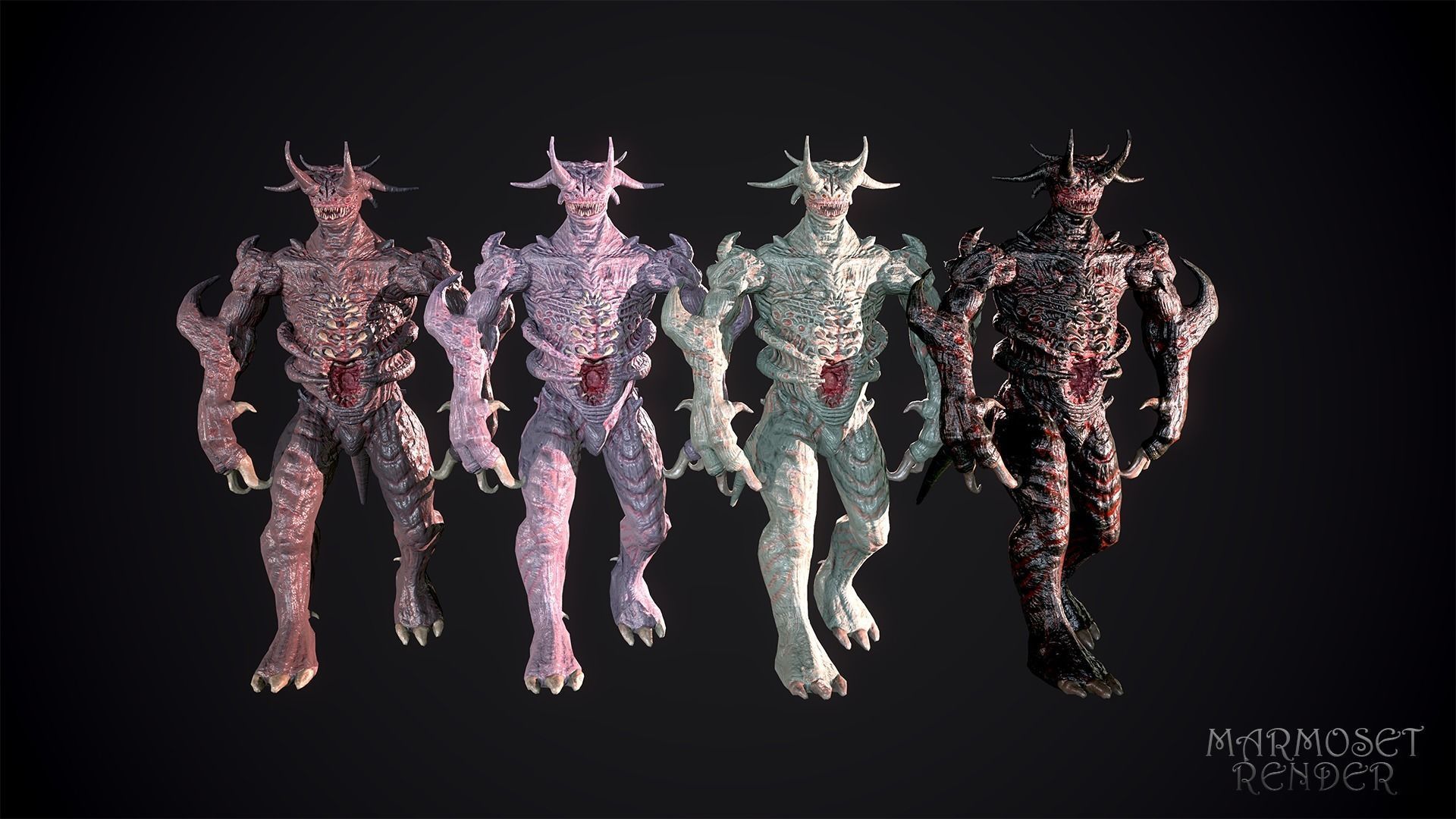 Infernal Demon Low-poly 3D model_5