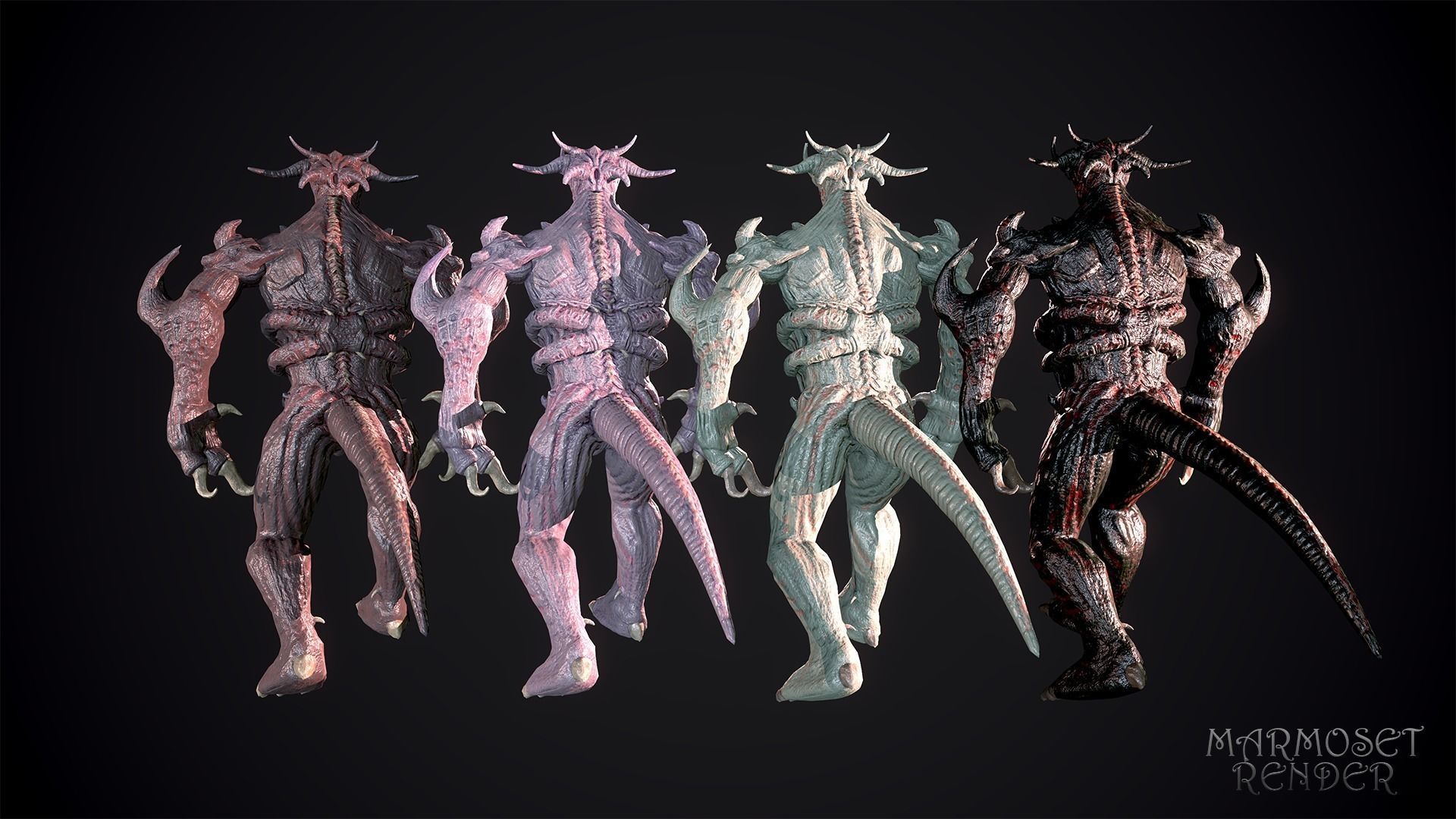 Infernal Demon Low-poly 3D model_6