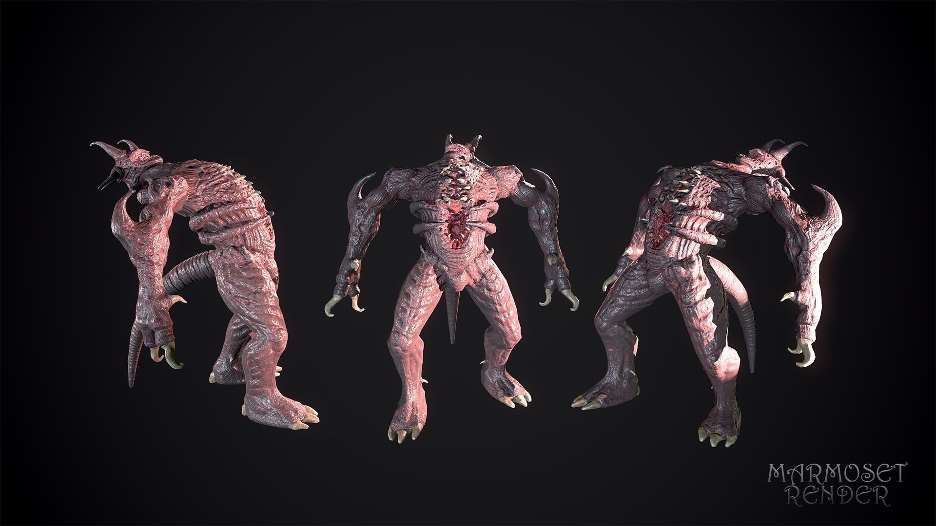 Infernal Demon Low-poly 3D model_9