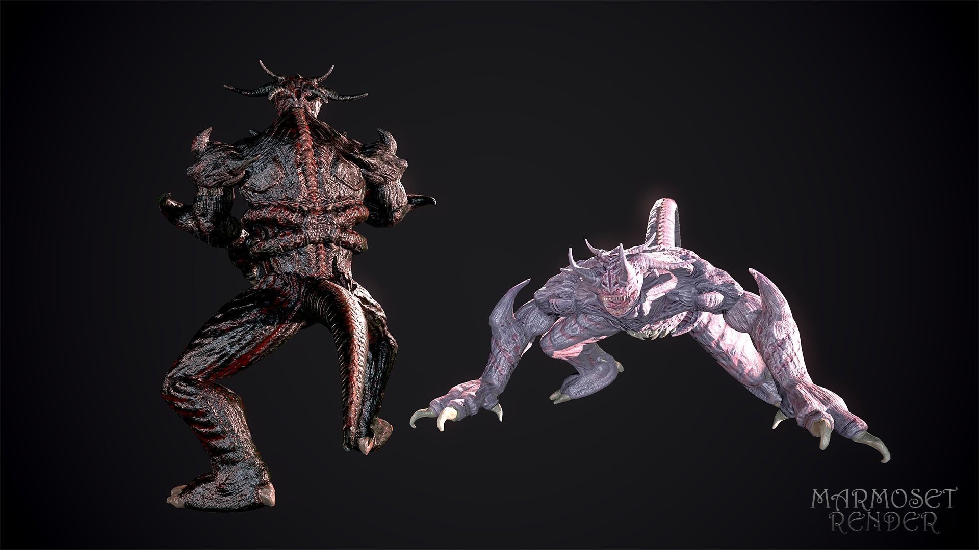 Infernal Demon Low-poly 3D model_7