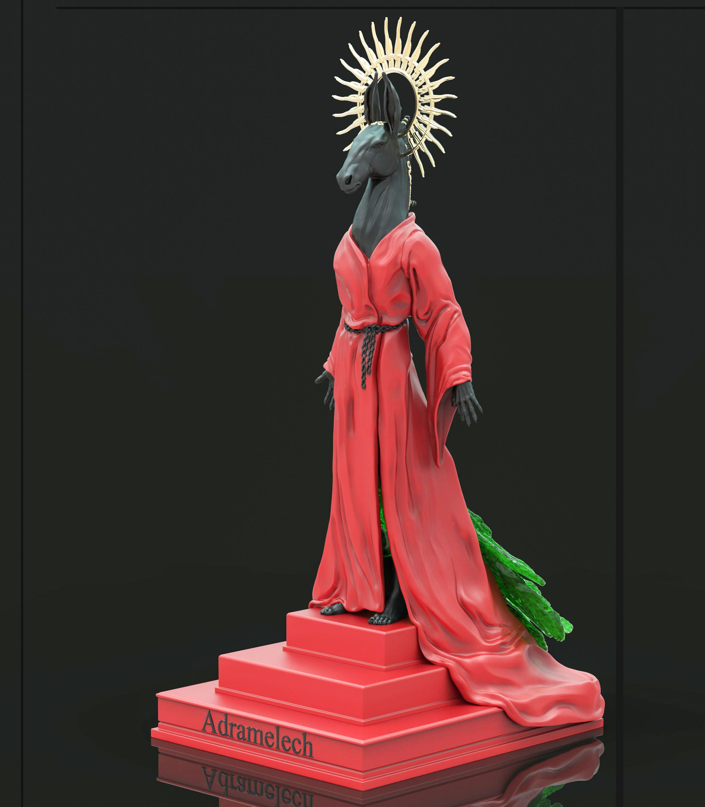 Adramelech demon 3D print model_5