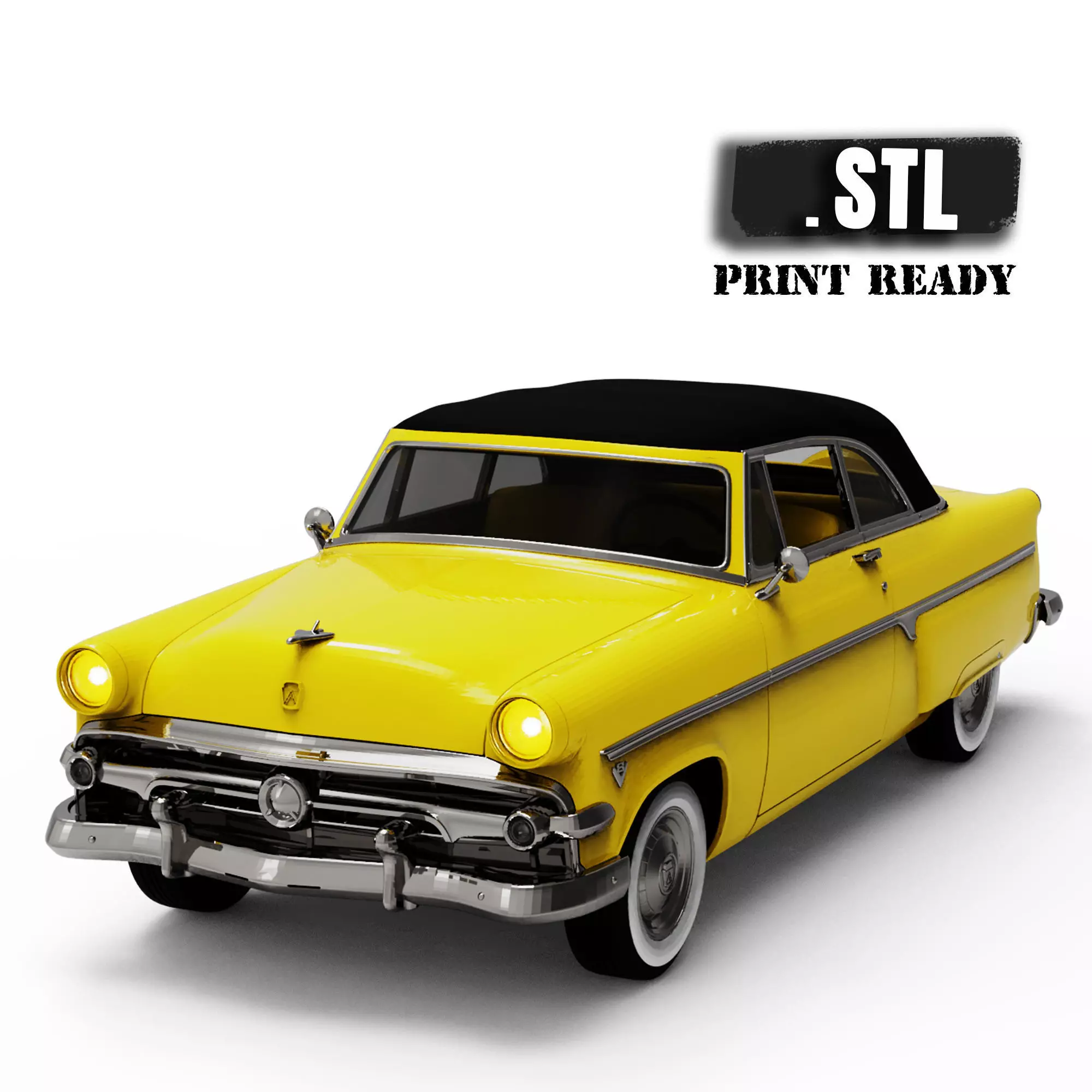 Classic american car Crestline Sunliner STL printable 3D print model_0