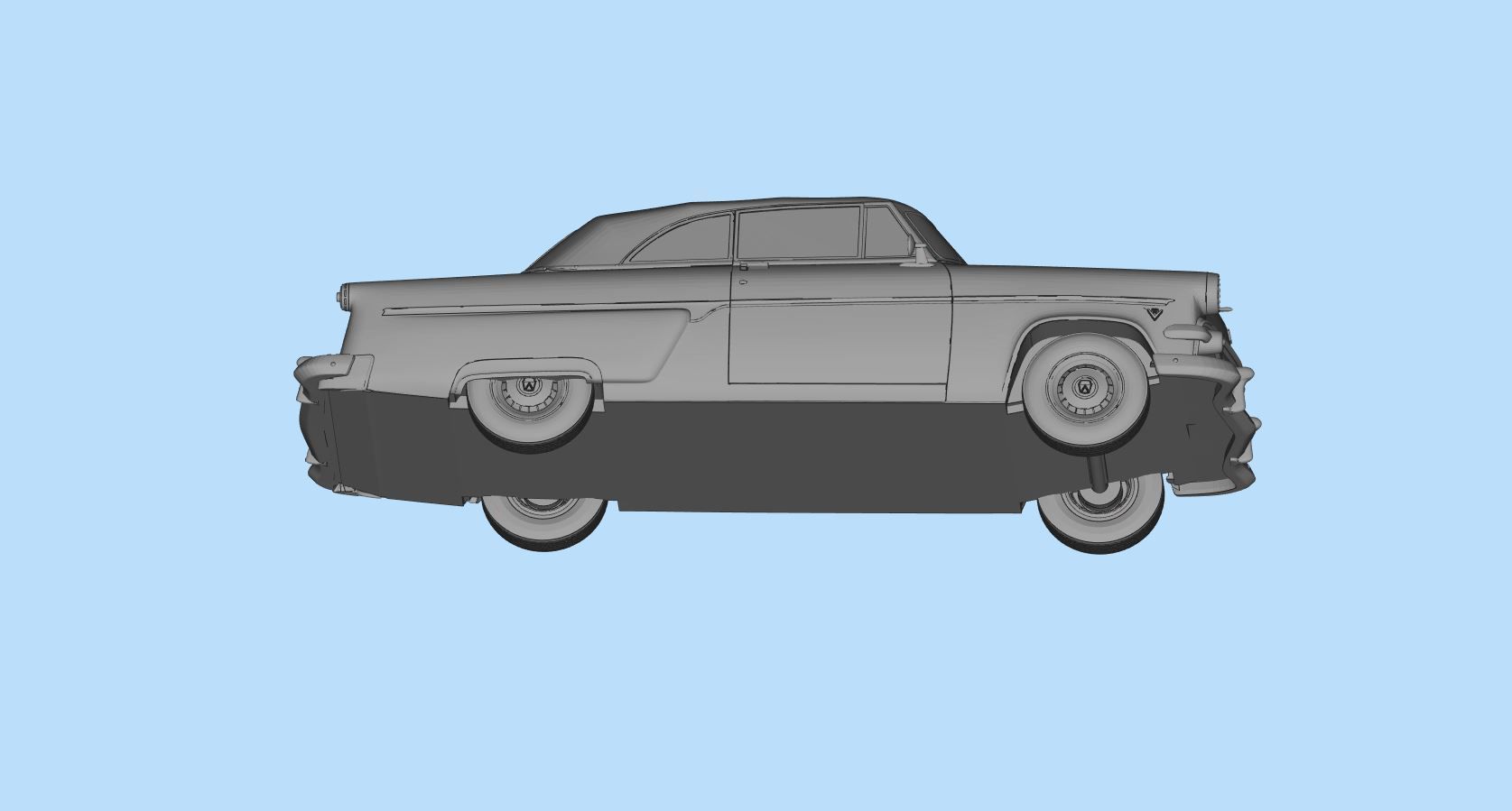 Classic american car Crestline Sunliner STL printable 3D print model_11