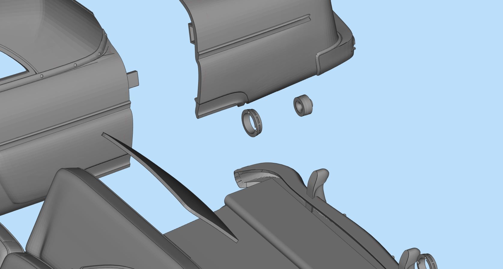 Classic american car Crestline Sunliner STL printable 3D print model_21