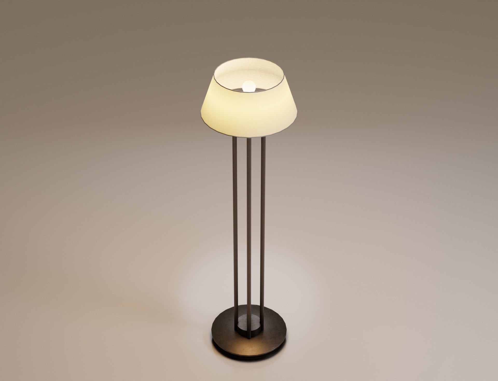 Low-Poly 2 Floor Lamps Low-poly 3D model_6