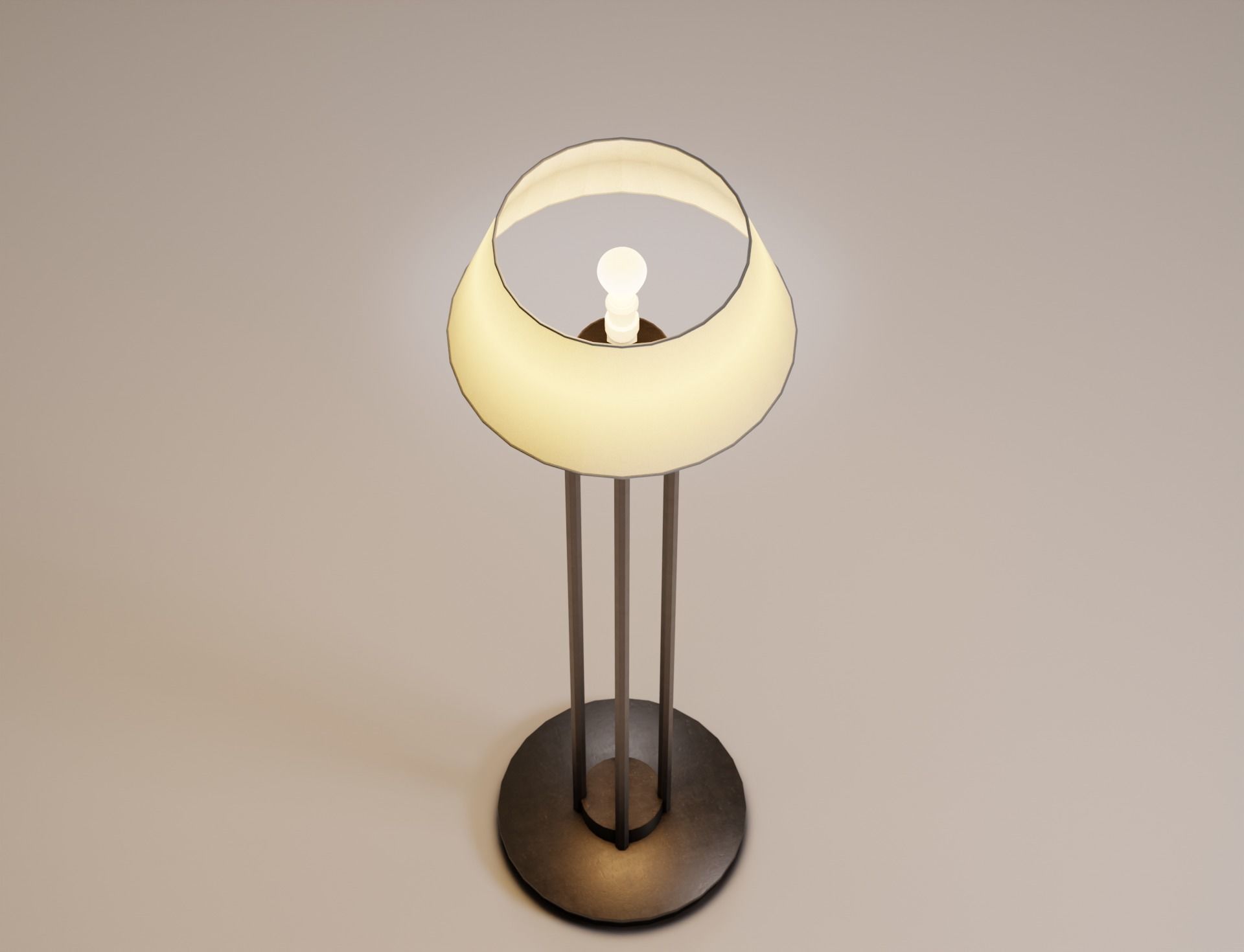 Low-Poly 2 Floor Lamps Low-poly 3D model_7