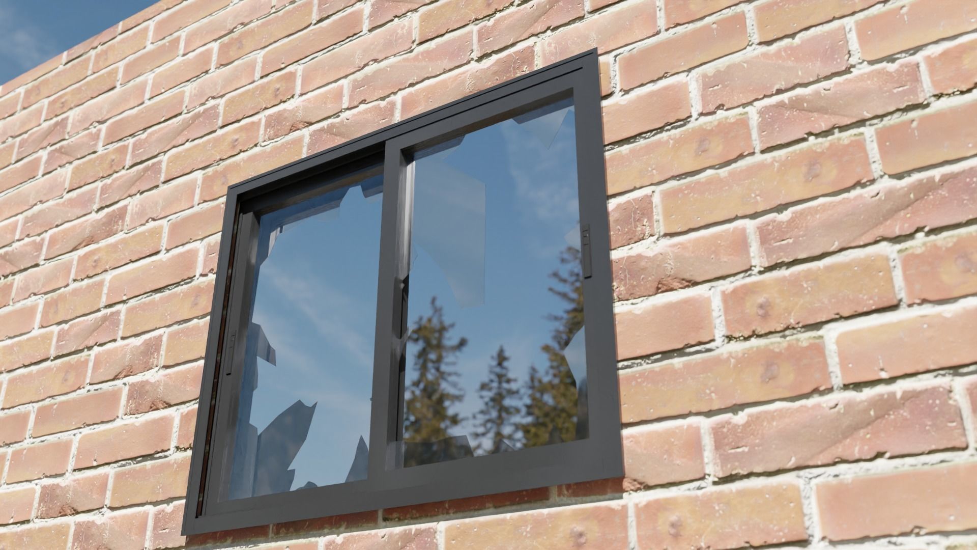 Broken window 3D model_2