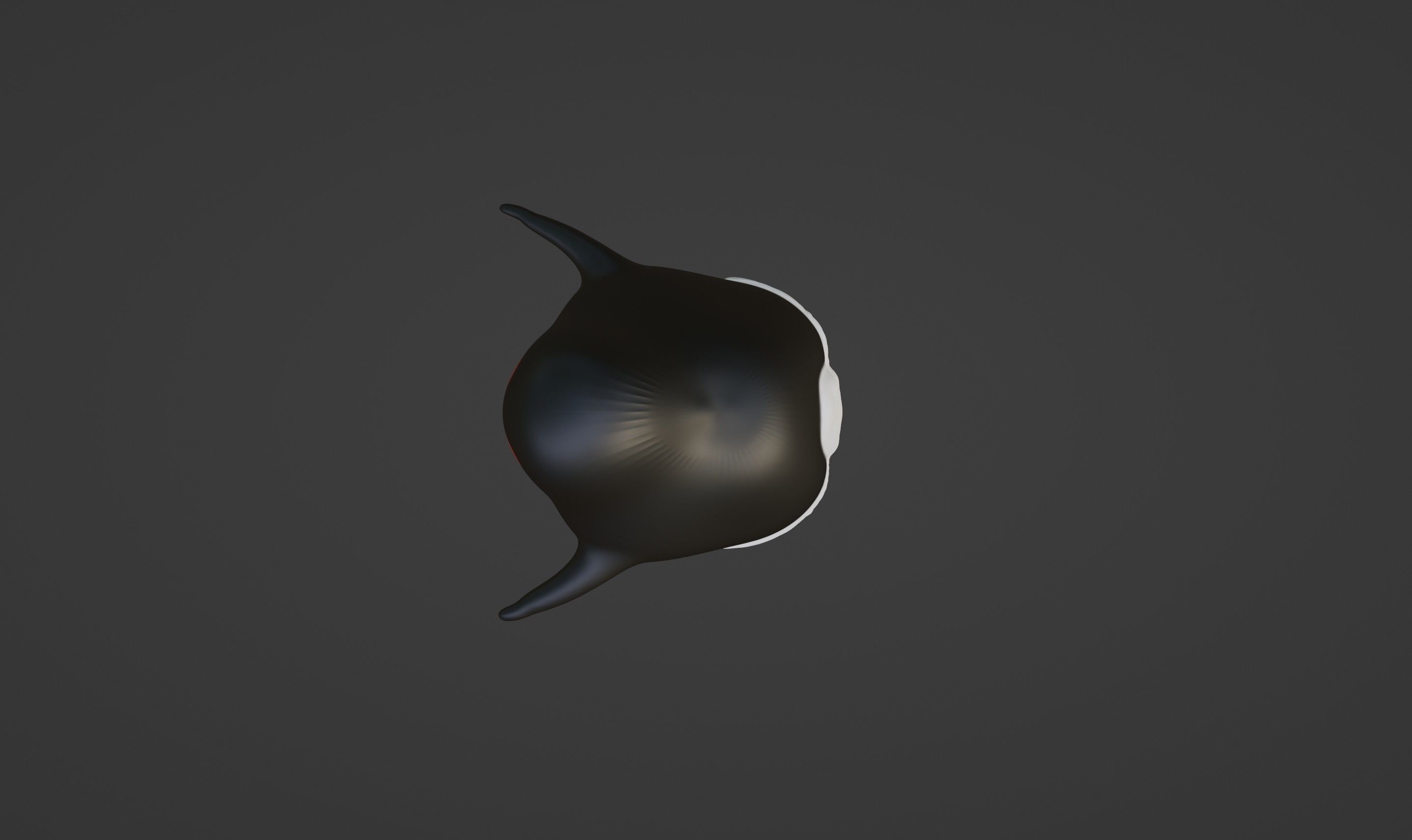 Monster larva with red eyes 3D model_4