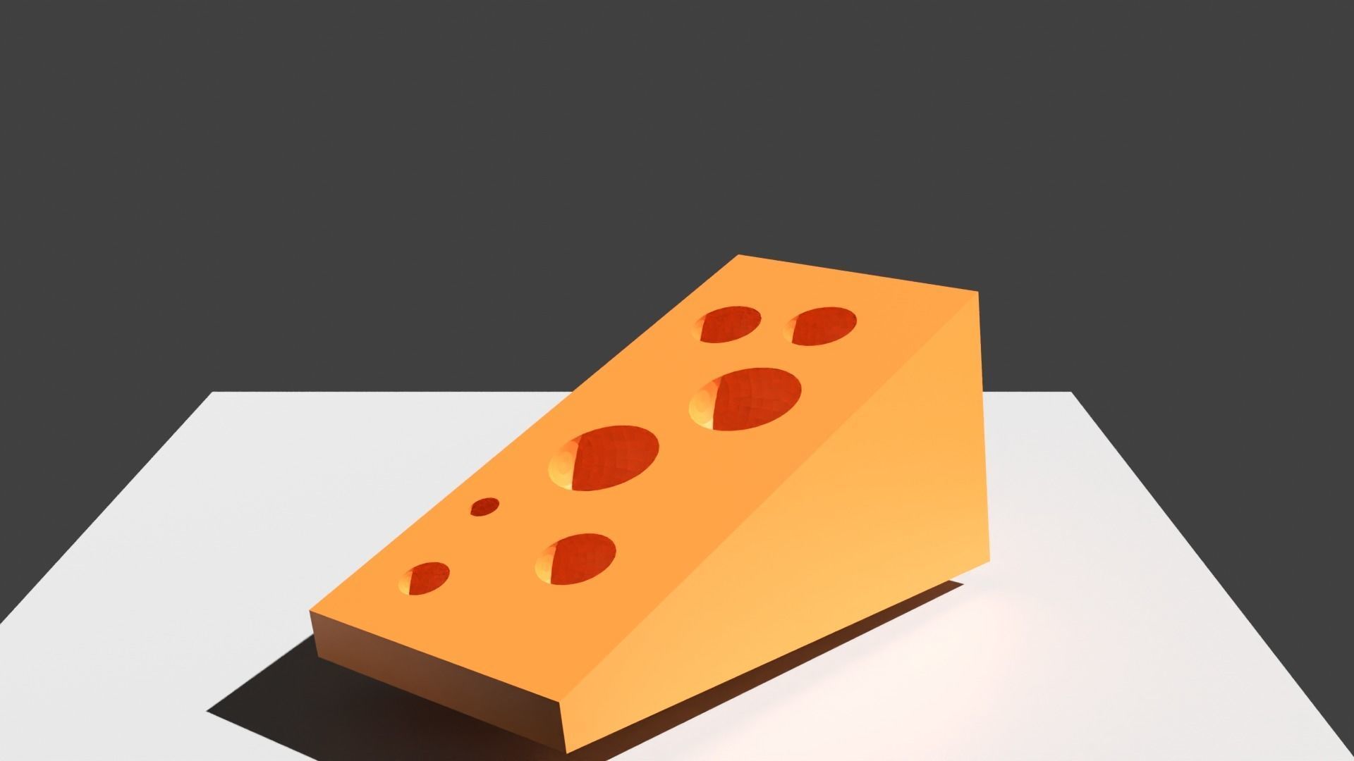 Cheddar Cheese 3D model_1