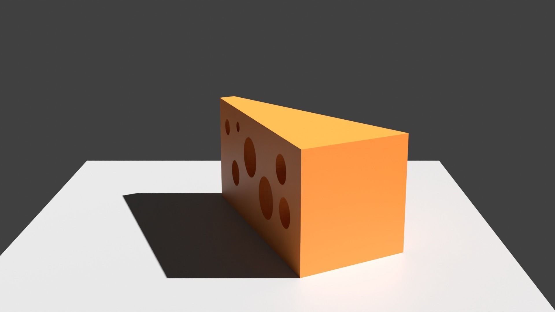 Cheddar Cheese 3D model_2
