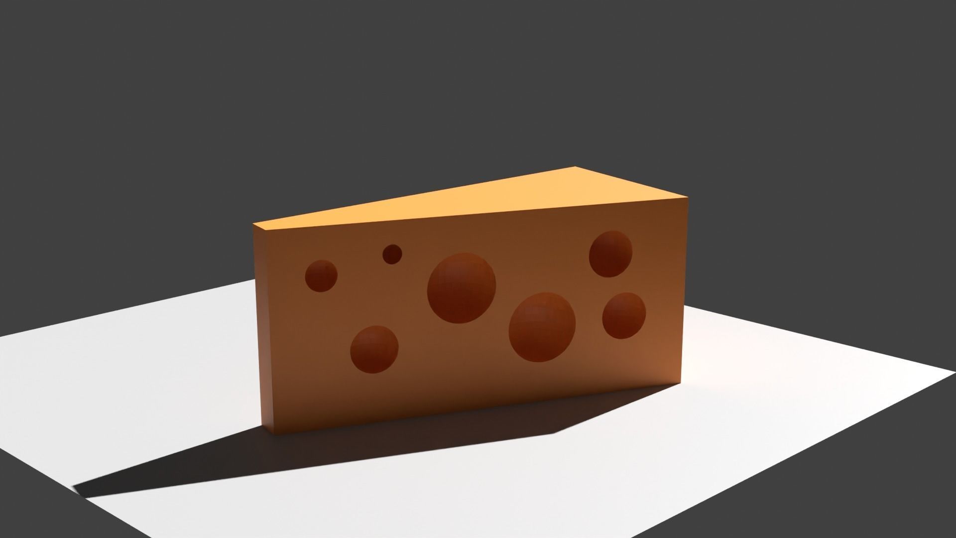 Cheddar Cheese 3D model_4