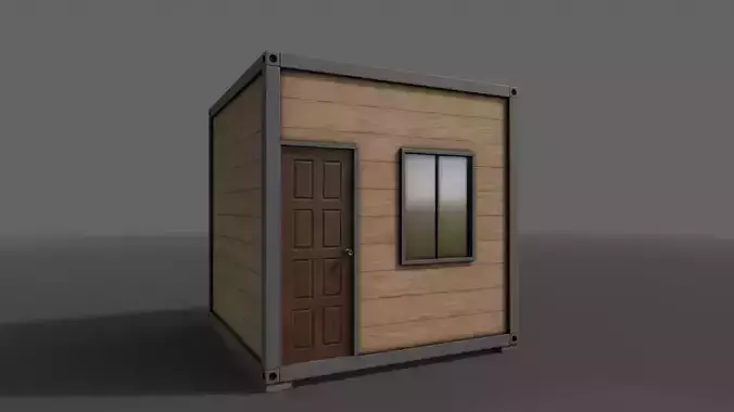 PBR Container House BC V1 Low-poly 3D model