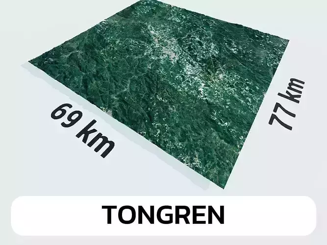 Tongren China City Landscape 3D Model