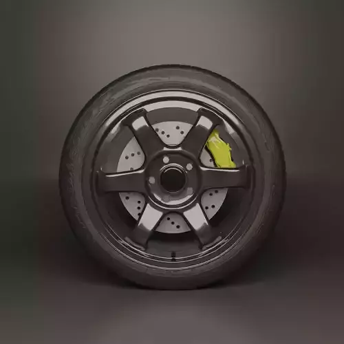 6 spoke sport racing car rim Free 3D model