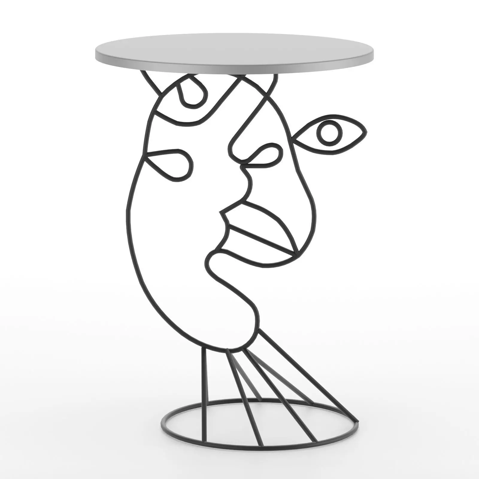 Silhouette IndoorOutdoor Side Table 3D model_0