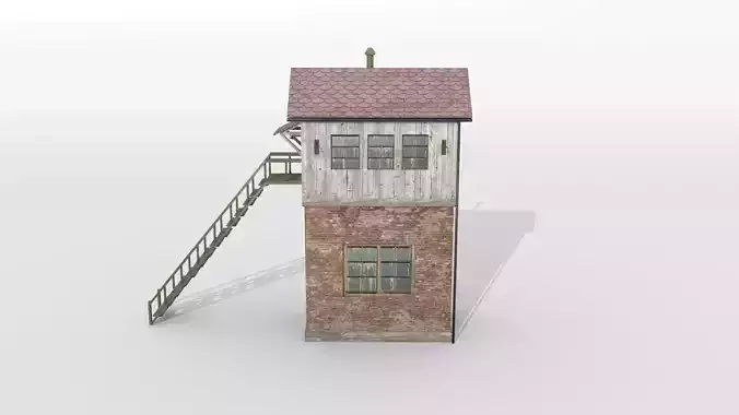 Old German railway signal tower