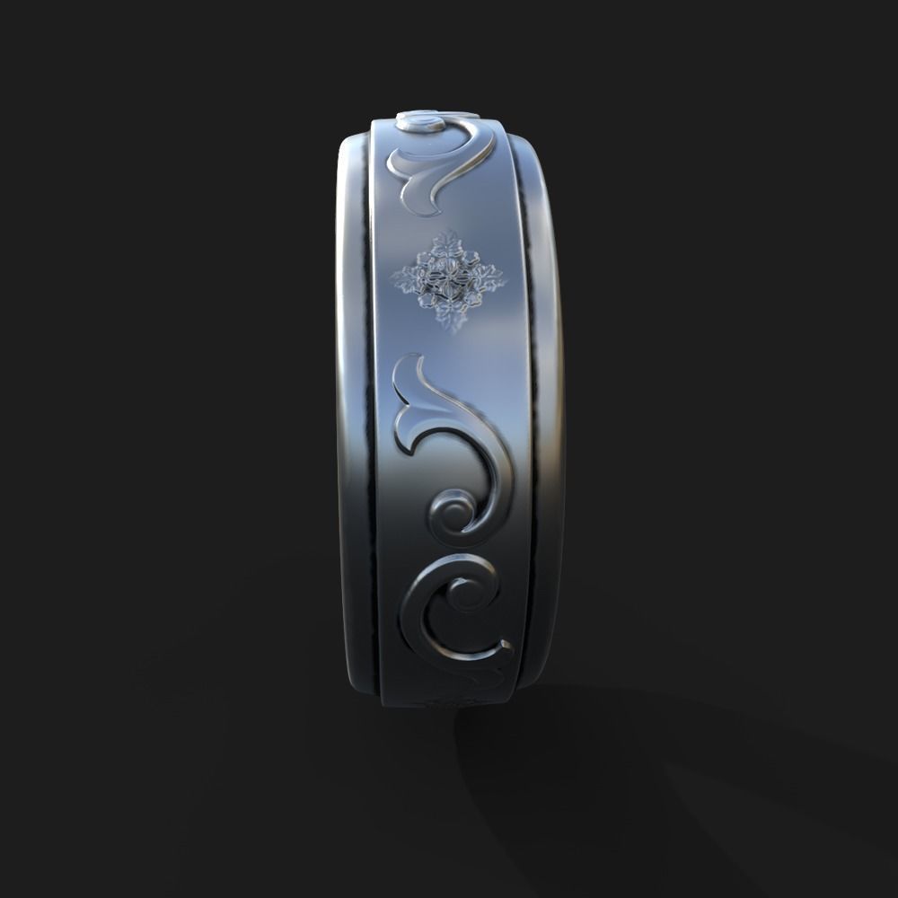 ring 3D print model silver wedding 3D print model_2