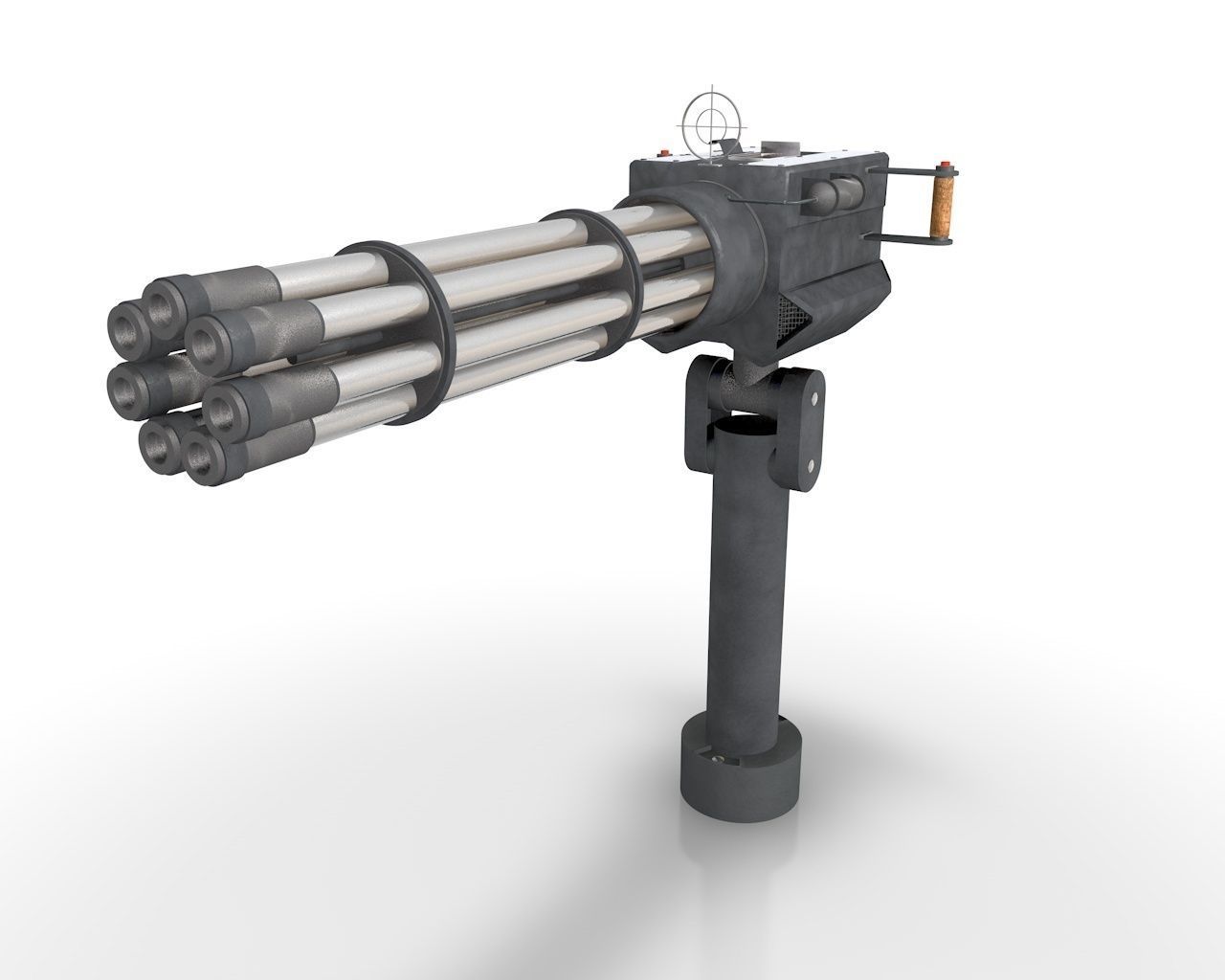 Machine Gun 07 3D model_2