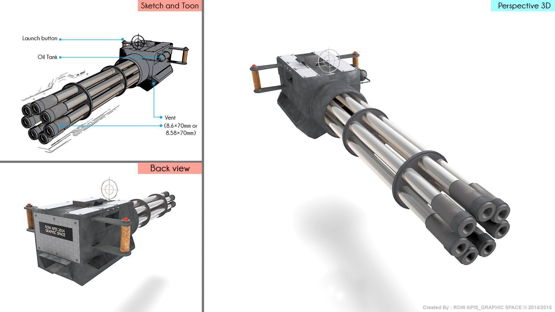 Machine Gun 07 3D model_1