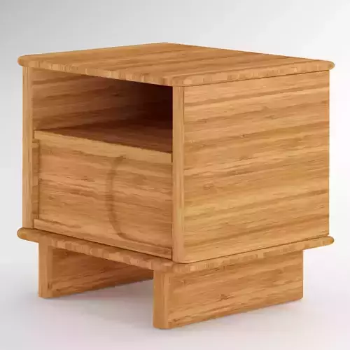 wes wood nightstand with drawer