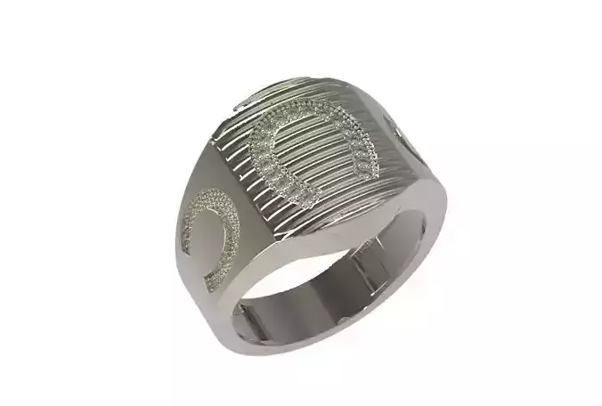  men jewelry ring 3D print model