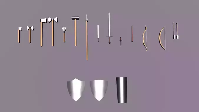 LowPoly Weapons  Assets