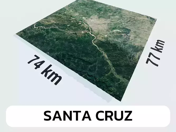 Santa Cruz Bolivia City Landscape 3D Model