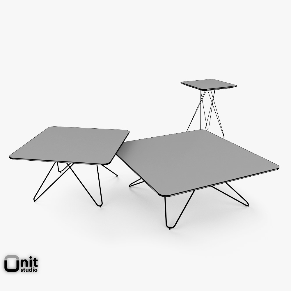 Cimber tables set by Leolux 3D model_5