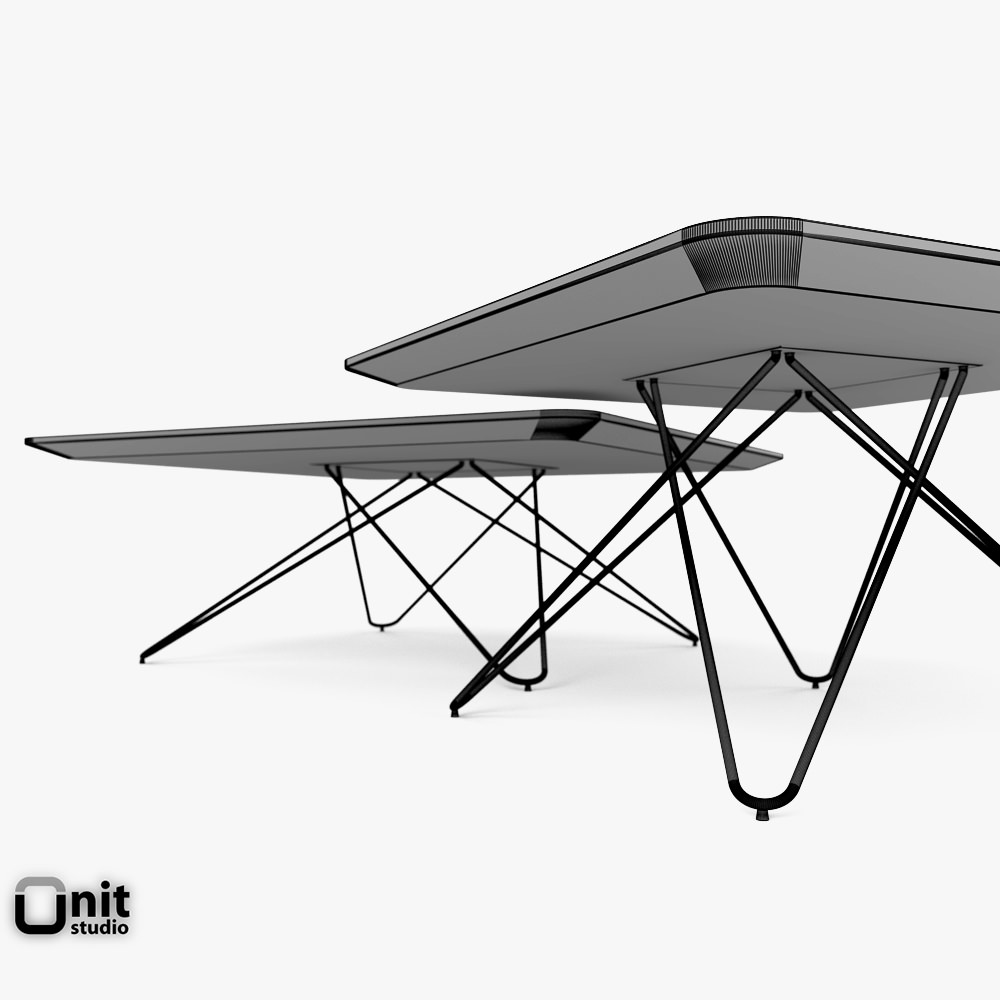 Cimber tables set by Leolux 3D model_8