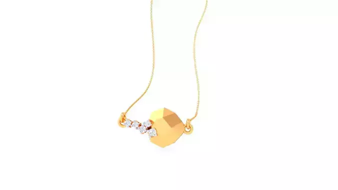 Pendant - 5 gold with diamonds