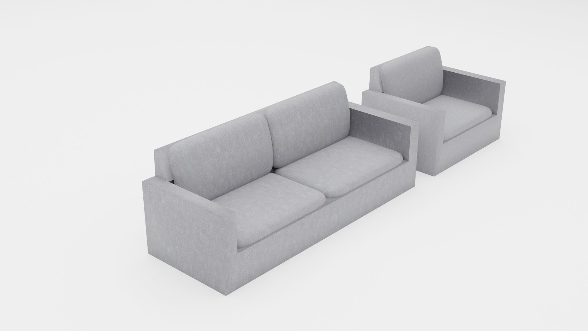 SOFAS AND ARMCHAIRS PACK Low-poly 3D model_3