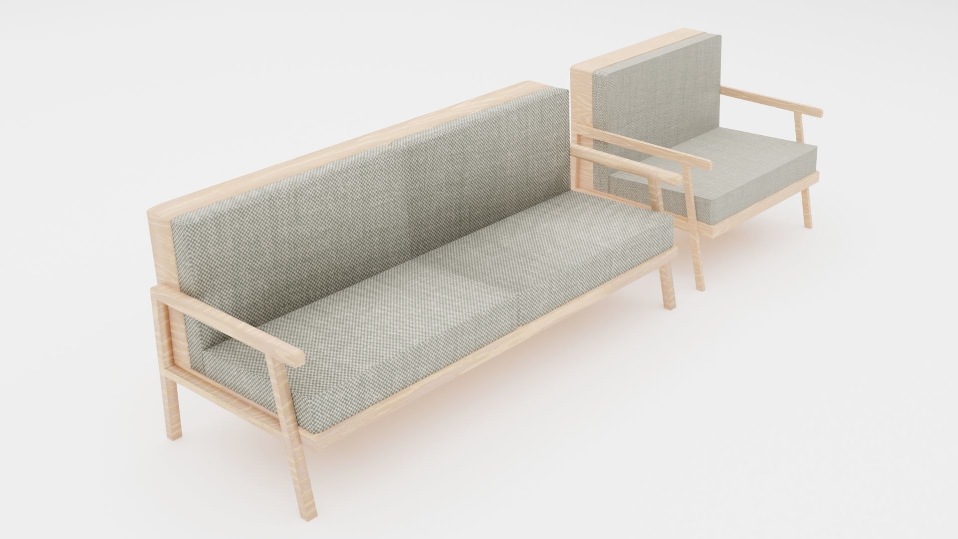SOFAS AND ARMCHAIRS PACK Low-poly 3D model_4