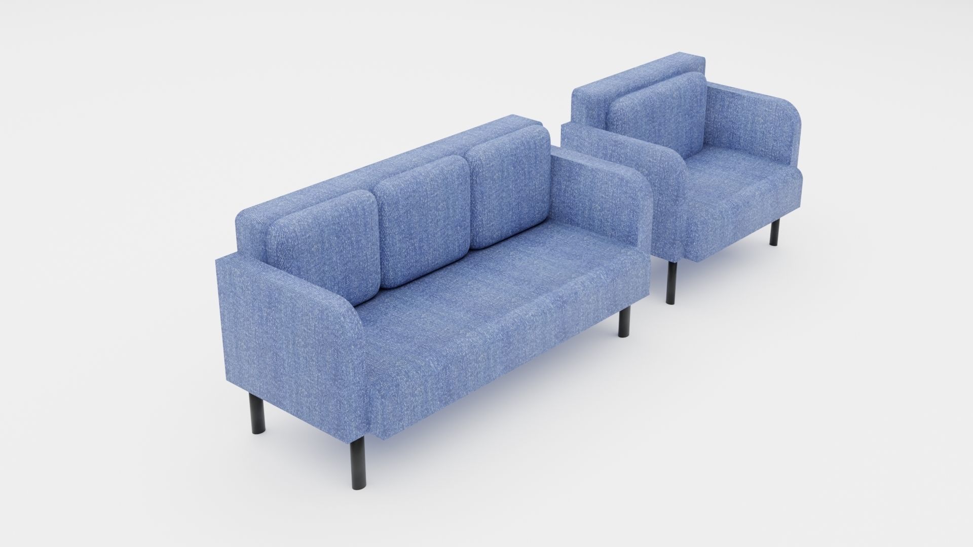 SOFAS AND ARMCHAIRS PACK Low-poly 3D model_2