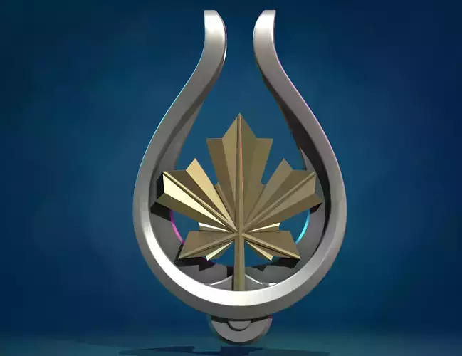 Maple leaf Pendant 3D print model