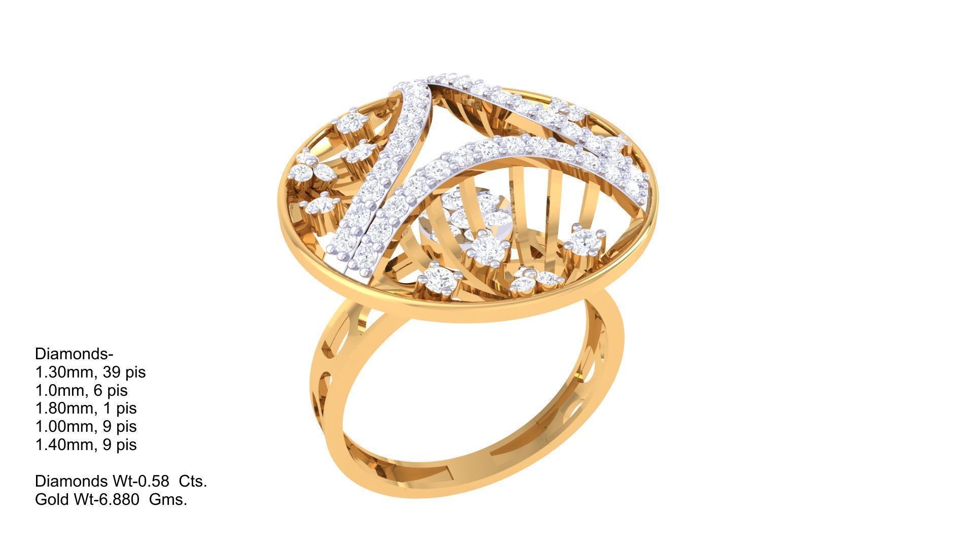 Cocktail Ring - 74 3D print model_1